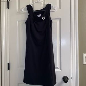 Dressbarn Womens Black Long Sleeveless Dress